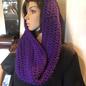 Beautiful Purple Cowl Handmade